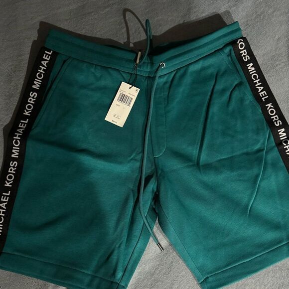 MICHAEL KORS MENS LOGO-TAPE SHORTS L - Picture 1 of 10